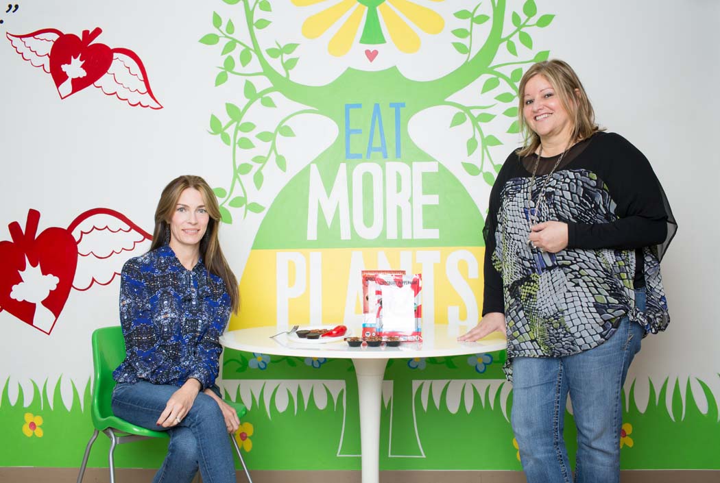 Hail Merry founder Susan O’Brien, left, and CEO Sarah Palisi Chaplin pose for a portrait at their Dallas Office. The company was founded on the drive to promote healthy living through organic, non-gmo and fair trade principles with their foods.